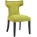 Curve Fabric Dining Chair in Wheatgrass