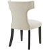 Curve Fabric Dining Chair in Beige