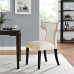 Curve Fabric Dining Chair in Beige