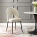 Rouse Upholstered Fabric Dining Side Chair in Black Beige