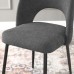 Rouse Upholstered Fabric Dining Side Chair in Black Charcoal