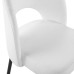 Rouse Upholstered Fabric Dining Side Chair in Black White