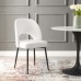 Rouse Upholstered Fabric Dining Side Chair in Black White