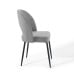 Rouse Upholstered Fabric Dining Side Chair in Black Light Gray