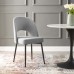 Rouse Upholstered Fabric Dining Side Chair in Black Light Gray