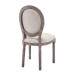 Arise Vintage French Upholstered Fabric Dining Side Chair in Beige