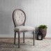 Arise Vintage French Upholstered Fabric Dining Side Chair in Beige