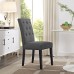 Confer Dining Fabric Side Chair in Gray