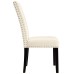 Parcel Dining Upholstered Fabric Side Chair in Beige