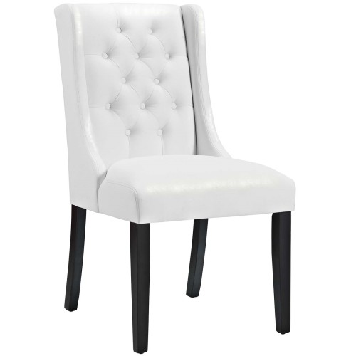 Baronet Vinyl Dining Chair in White