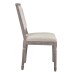 Court Vintage French Upholstered Fabric Dining Side Chair in Beige