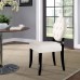 Button Dining Side Chair in Beige