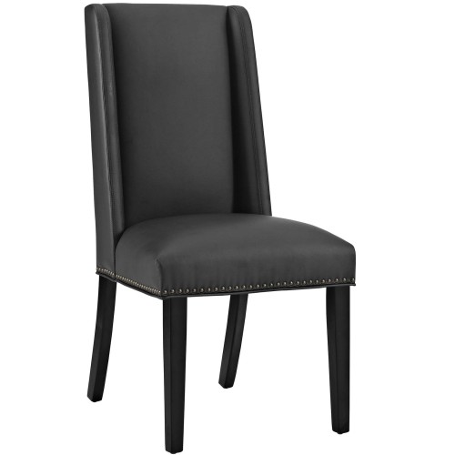 Baron Vinyl Dining Chair in Black