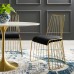 Rivulet Gold Stainless Steel Performance Velvet Dining Chair in Gold Black