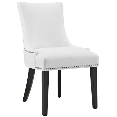 Marquis Faux Leather Dining Chair in White