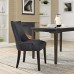 Marquis Faux Leather Dining Chair in Black