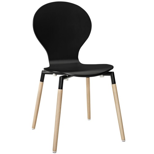 Path Dining Wood Side Chair in Black