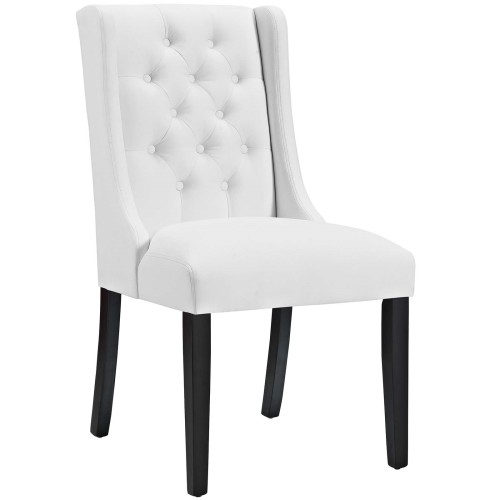 Baronet Vinyl Dining Chair in White