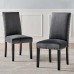 Parcel Performance Velvet Dining Side Chairs - Set of 2 in Charcoal