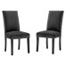 Parcel Performance Velvet Dining Side Chairs - Set of 2 in Charcoal