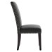 Parcel Performance Velvet Dining Side Chairs - Set of 2 in Charcoal