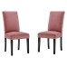 Parcel Performance Velvet Dining Side Chairs - Set of 2 in Dusty Rose