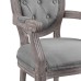 Arise Vintage French Dining Armchair in Light Gray