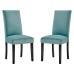 Parcel Performance Velvet Dining Side Chairs - Set of 2 in Mint