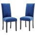 Parcel Performance Velvet Dining Side Chairs - Set of 2 in Navy