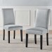 Parcel Performance Velvet Dining Side Chairs - Set of 2 in Light Gray