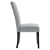 Parcel Performance Velvet Dining Side Chairs - Set of 2 in Light Gray