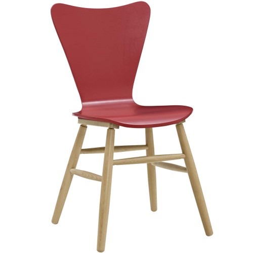 Cascade Wood Dining Chair in Red