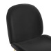 Scoop Gold Stainless Steel Leg Performance Velvet Dining Chair in Black