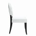 Button Dining Vinyl Side Chair in White