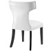 Curve Vinyl Dining Chair in White