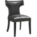 Curve Vinyl Dining Chair in Black