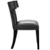 Curve Vinyl Dining Chair in Black