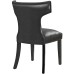 Curve Vinyl Dining Chair in Black