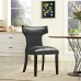 Curve Vinyl Dining Chair in Black