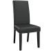 Parcel Dining Faux Leather Side Chair in Black