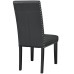 Parcel Dining Faux Leather Side Chair in Black