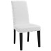 Parcel Dining Faux Leather Side Chair in White