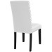 Parcel Dining Faux Leather Side Chair in White