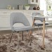 Cordelia Dining Fabric Side Chair in Light Gray