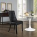 Noblesse Dining Vinyl Side Chair in Black