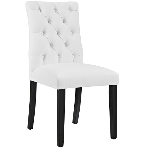 Duchess Vinyl Dining Chair in White