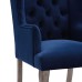 Realm French Vintage Dining Performance Velvet Armchair in Navy