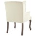 Realm French Vintage Dining Performance Velvet Armchair in Ivory