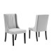 Renew Parsons Performance Velvet Dining Side Chairs - Set of 2 in Light Gray