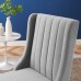 Renew Parsons Performance Velvet Dining Side Chairs - Set of 2 in Light Gray